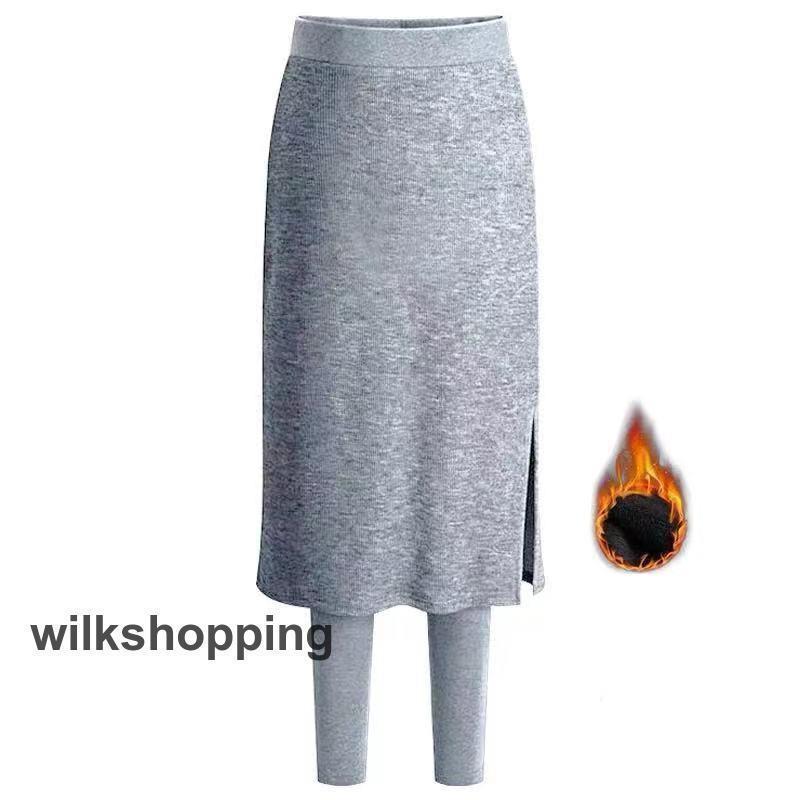 レギンス レディース スキニーパンツ スカート付き サイドスリット 裏起毛 裏ボア ストレッチ 極暖 防寒 暖かい 保温 あったか インナー 秋冬