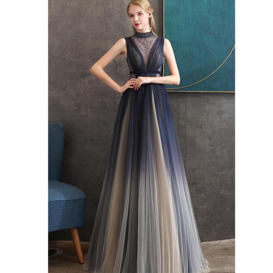 エレガント ナイトドレス ステージ衣装 ウエディングドレス パーティードレス 二次会 結婚式 司会者 ロ..