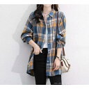 チェックシャツ レディース チェック柄シャツ 長袖シャツ タータンチェック シャツ アウター 長袖 暖かい 秋 冬 秋冬
