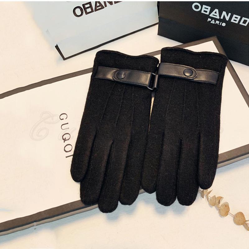 手袋 メンズ ハンドウォーマー 五本指 裏起毛 裏ボア付き ウール混 スマホ対応 防風防寒 指先あったか 暖かい 冬用 きれいめ おしゃれ