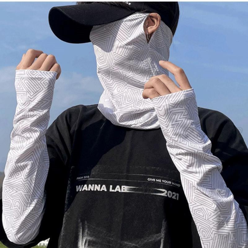 かっこいい アームカバー 接触冷感 UVカットメンズ 手袋 指穴付き 指なし 吸汗速乾 ゆったり 紫外線対策 日焼け対策 夏 秋 サイクリング用 薄手