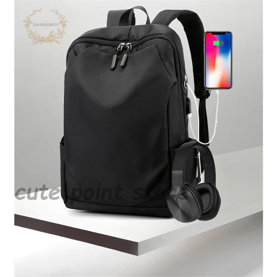 リュック バッグ 通勤 通学 大容量 薄型 撥水 軽い USBポート 充電 軽量 丈夫 メンズ 防水 書類 収納 ..