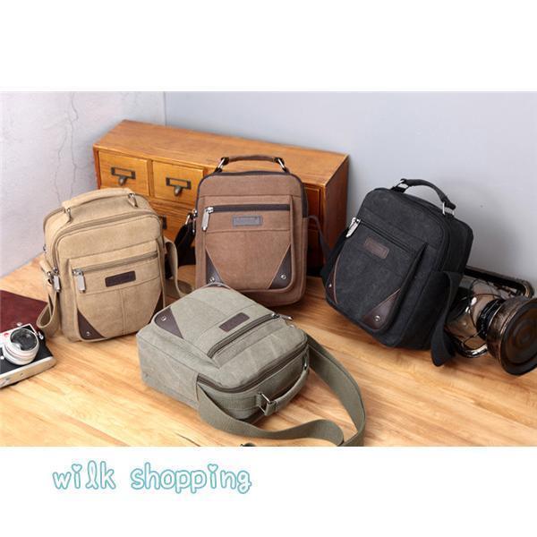 ショルダーバッグ キャンバスバッグ メンズ 斜めがけ 帆布 小さい カジュアル 収納 通学 通勤 機能的 大容量 小物入れ 丈夫 軽量 ショルダー