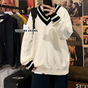 大 ニットセーター メンズ Vネック セーター ケーブル編み トップス カジュアル オーバーサイズ 制服 高校生 中学生 通学 体型カバー