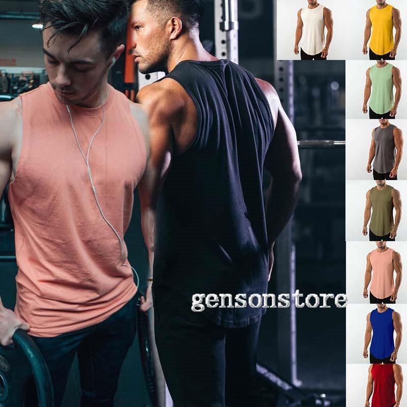 タンクトップ 薄手 コットン 通気 吸汗 ラウンドネック トレーニングウェア 綿 スリーブレス シンプル ..