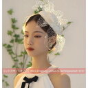 トークハット トーク帽 チュール パール パーティー ウェディングヘッドドレス ウエディングハット カクテル帽 結婚式 二次会 披露宴 花嫁 前撮り ホワイト