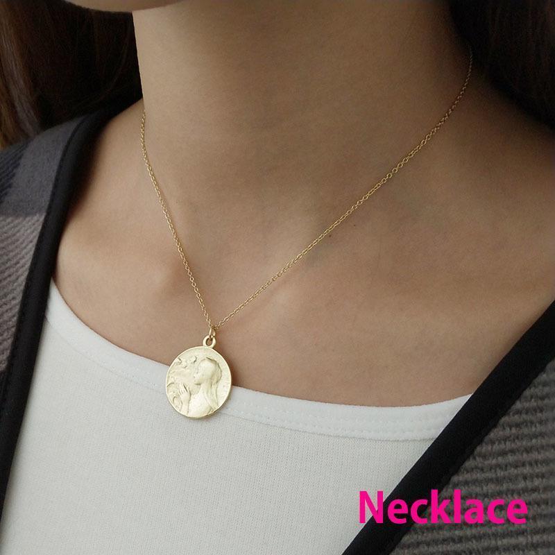 ネックレス レディース アクセサリー シルバー925 チェーン ゴールドカラー コイン マリア像 カジュアル デイリー おしゃれ ギフト プレゼント