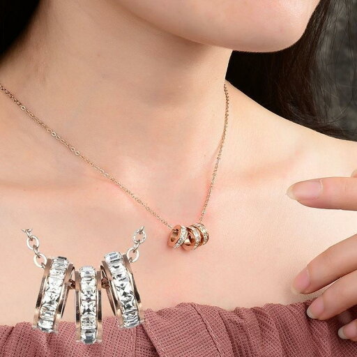 ネックレス アクセサリー レディース 女性 3連リング ラインストーン 上品 おしゃれ 首飾り ギフト プレゼント 贈り物 ファッション雑貨 ネックレス アクセサリー レディース 女性 3連リング ラインストーン 上品 おしゃれ 首飾り ギフト プレゼント 贈り物 ファッション雑貨