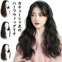 ハーフウィッグ 巻き カール カチューシャ式 ウイッグ かつら エクステ ロング 自然 フル カールウェイブ レディース ロングカール フ(4)