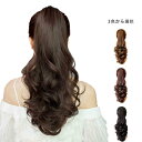 ウィッグ ポニーテール ロング クリップ式 自然 部分 つけ毛 カール 女性 ポニーテールウィッグ ウェーブ ウイッグ 黒 レディース