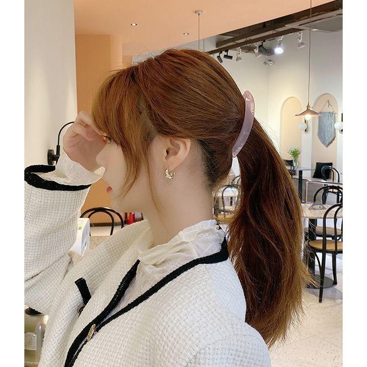 ヘアクリップ バナナクリップ ヘアアクセサリー レディース 女性 婦人 半透明 クリア 無地 シンプル 髪留め 髪飾り ヘアアレンジ 簡単 上品 かわ 3