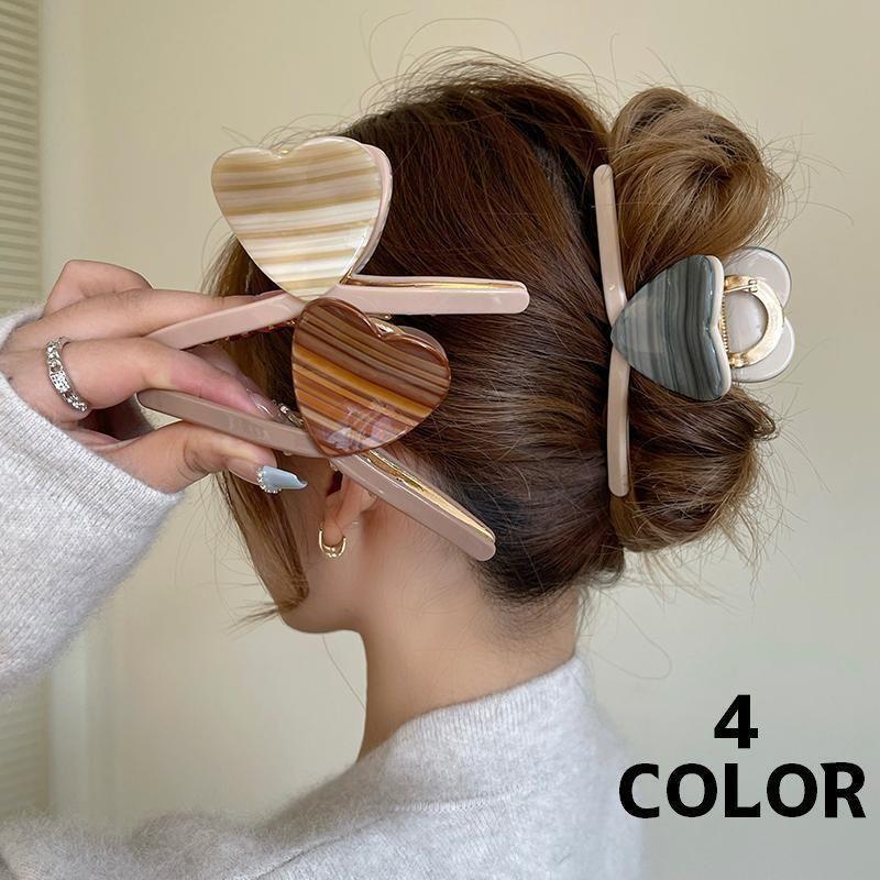 ヘアクリップ バンスクリップ レディース 女性 ヘアアクセサリー 髪留め ハート まとめ髪 ヘアアレンジ かわいい カジュアル ラフ おしゃれ