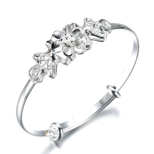 ブレスレット バングル アクセサリー レディース ファッション小物 シルバー 花 フラワー 調節可能 大人 上品 おしゃれ お出掛け 記念日 誕生日 ブレスレット バングル アクセサリー レディース ファッション小物 シルバー 花 フラワー 調節可能 大人 上品 おしゃれ お出掛け 記念日 誕生日
