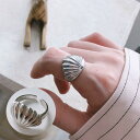 指輪 リング フリーサイズ アクセサリー レディース オープンリング シルバー925 大ぶり 貝 シェル モチーフ 女性用 おしゃれ キュート マリン(4)