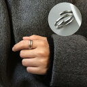 指輪 オープンリング アクセサリー レディース シルバー925 ダブルライン コイル 2連 グルグル らせん シンプル おしゃれ かわいい カジュアル