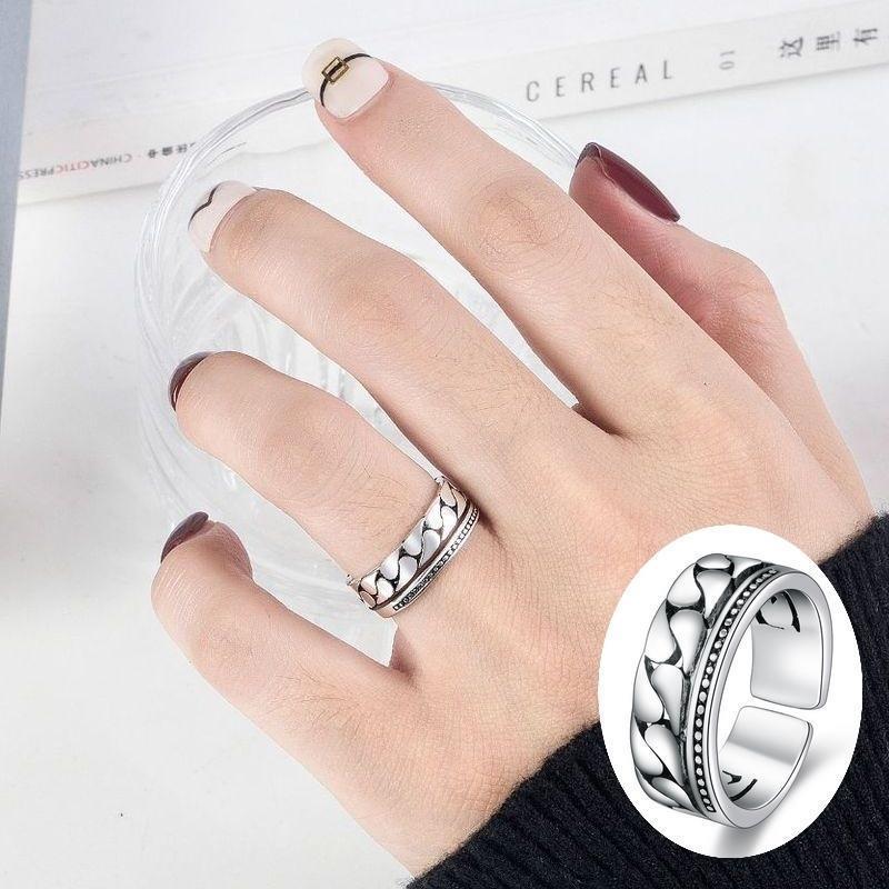 リング 指輪 レディース アクセサリー ワイド 幅広 ドロップ しずく カジュアル フリーサイズ おしゃれ ギフト プレゼント シルバーカラー