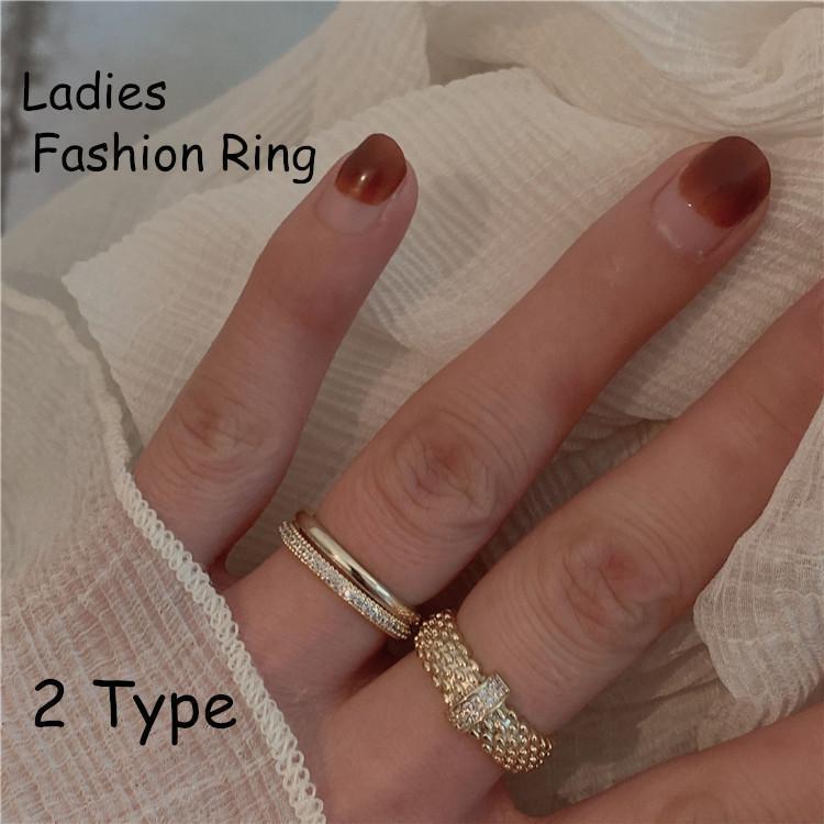 指輪 リング アクセサリー レディース 女性 ラインストーン ゴールドカラー ダブルリング おしゃれ かわいい プレゼント
