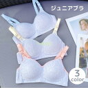 ブラジャー ジュニア 女の子 レディース インナー ノンワイヤー 下着 単品 3列 3段ホック シンプル 無地 中学生 高校生
