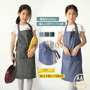 デニムエプロン キッズ こども 調理実習 学校 家庭科 お絵かき 色落ちしない 男の子 女の子 男女兼用 小学生 調理実習 ユニセックス キッズ用
