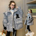 中綿コート 子供服 ダウン キッズ チェック柄 ダウンコート 女の子 アウター 中綿 防寒 保温 秋冬 通学 通園 可愛い 暖かい 120-170cm