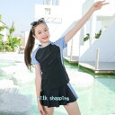 キッズ スクール水着 女子 中学生 水着 女の子 セパレート フィットネス 体型カバー 140 150 160 165 170cm スクール みずぎ(4)