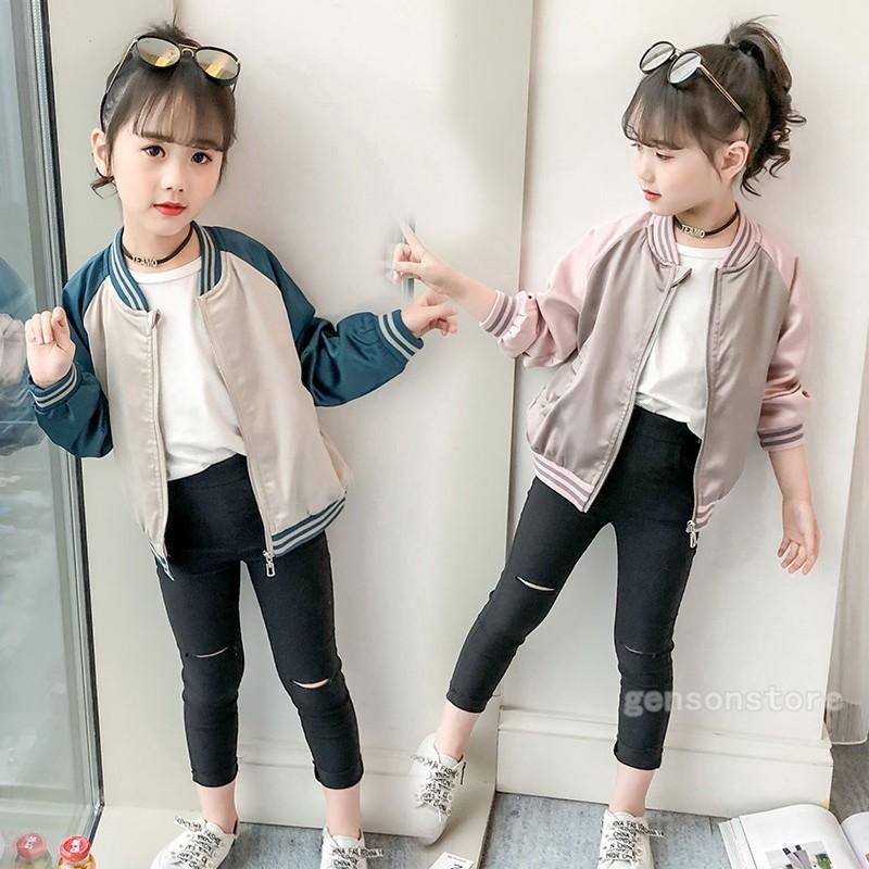 スカジャン 女の子 ジャケット おしゃれ 韓国子供服 ジャンパー アウター キッズ スタジャン 刺繍 ジッ..