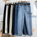 デニムパンツ レディース レギンス 秋冬 ジーンズ テーパード ボトムス ガチョウ ストレート 九分丈 美脚 ゆったり オリジナル レトロ ギャザー