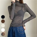 接触冷感 夏用 長袖シャツ レディース インナー 重ね着 日よけ UV 紫外線対策 デコルテ紫外線対策 日焼け止め タートルネック ボトルネ