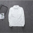 スクールシャツ 長袖 学生服 女子 ワイシャツ スクール ブラウス 丸襟 高校生 中学 秋