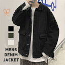 デニムジャケット Gジャン メンズ デニムライダース ブルゾン ジャケット コーチジャケット ライダースジャケット アウター 春秋 防寒