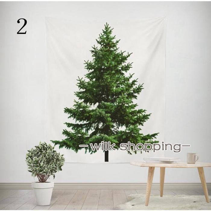 タペストリー クリスマスツリーセット 2点セット 大判150×100cm 壁掛け 飾り 布 北欧 ガーランド オー..