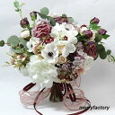 ◆ウエディングブーケ ブートニア 手首の花 結婚式 ローズ 造花 成品 ウェディング用 アレンジメント 花嫁 披露宴 手作り キット ブライダルブーケ