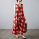 ワンピース マキシワンピース レディース 春 夏 チェック ノースリーブ
