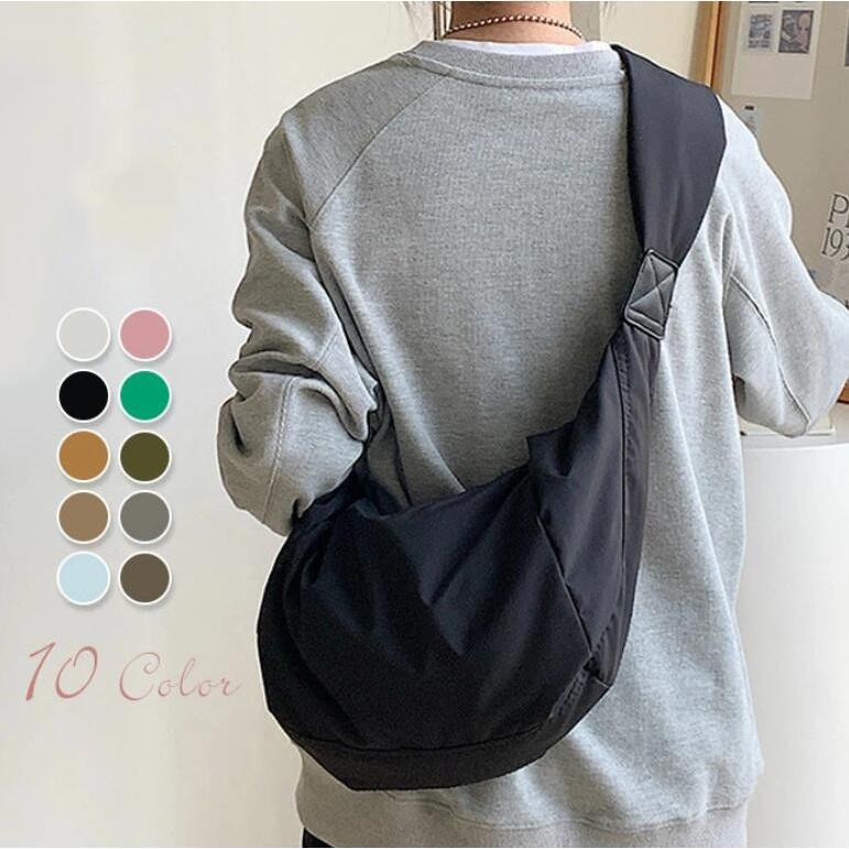 ボディバッグ レディース 大きめ ショルダーバッグ 斜め掛け ナイロン製 スポーティー 太ベルト 大きめ..