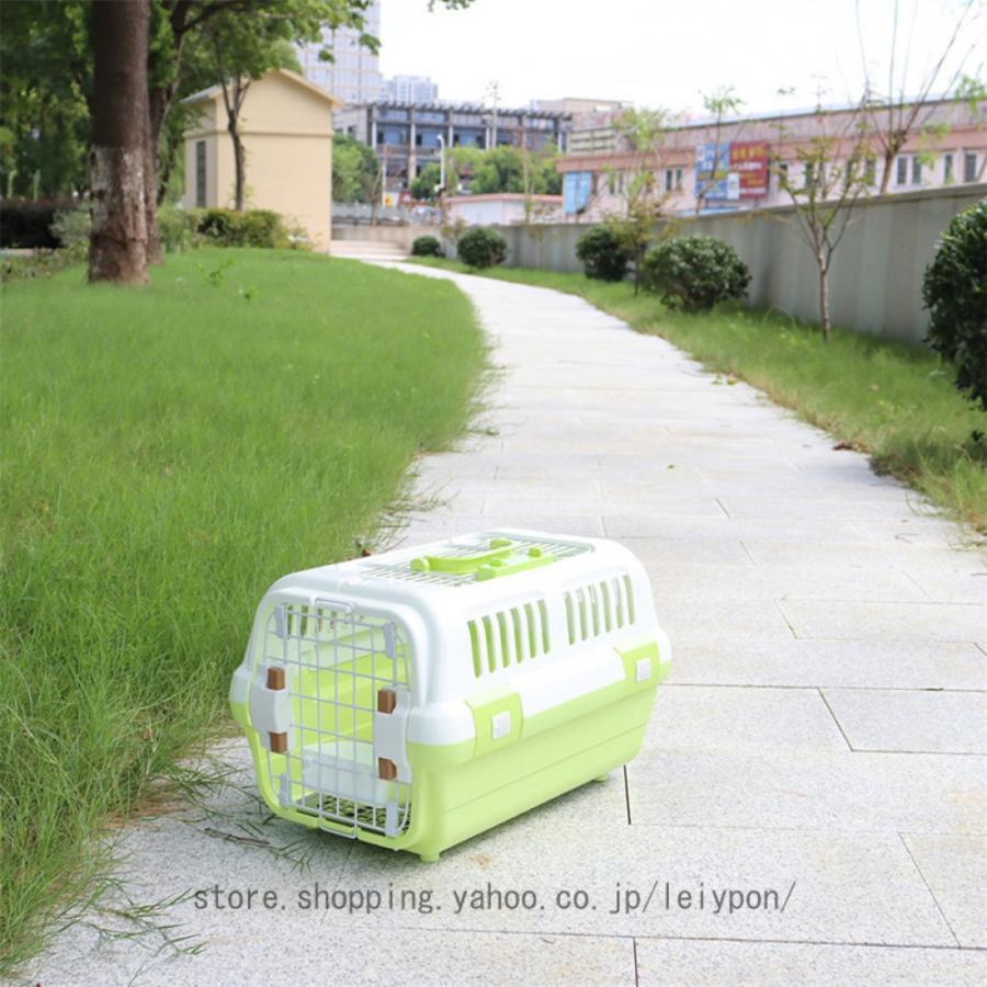 2個 小型犬用ペットキャリー 猫 キャリーケース ハードクレート ペットキャリーバッグ 多頭飼い 小動物..
