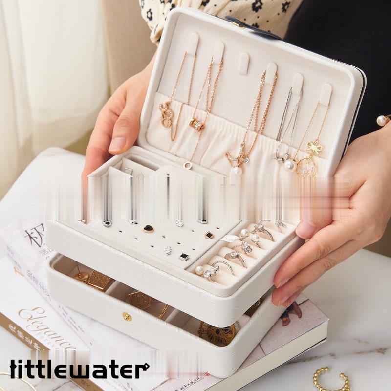 ジュエリーボックス アクセサリーケース ネックレス 指輪 ピアス 収納ケース 3層 大容量 携帯用 化粧 ..