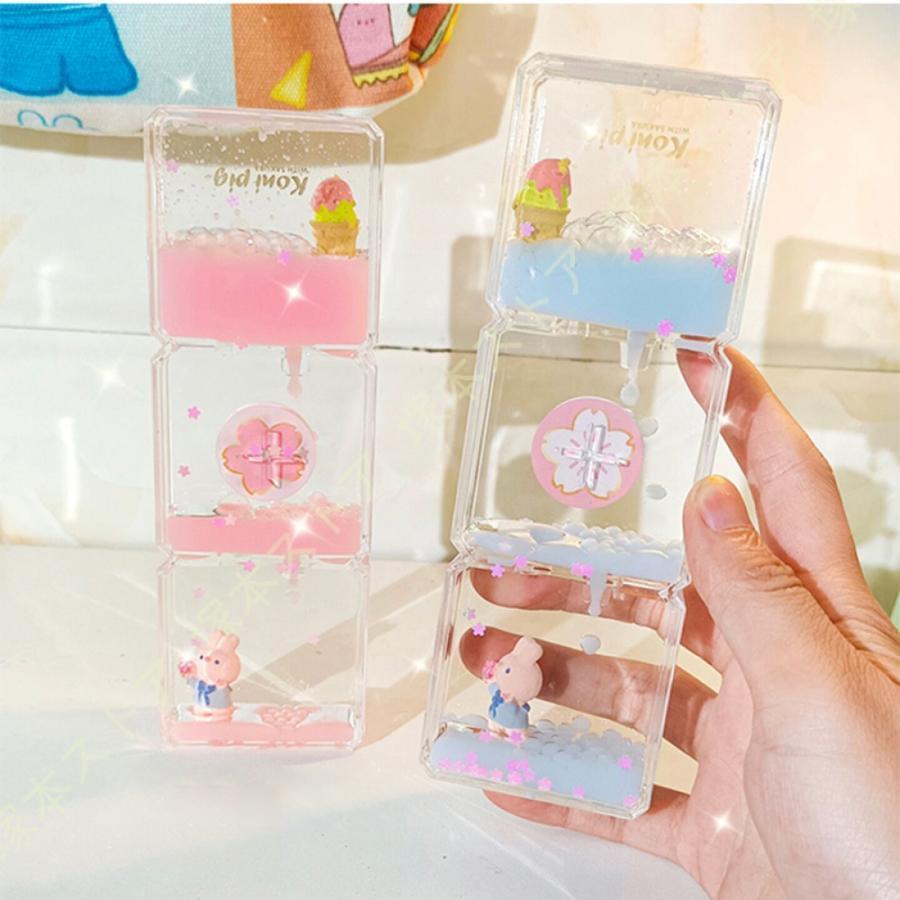 砂時計 オイルタイマー オイル時計 置物クラフト 可愛い 姫系 カワイイ 水時計 置物 液体オイル オイル..