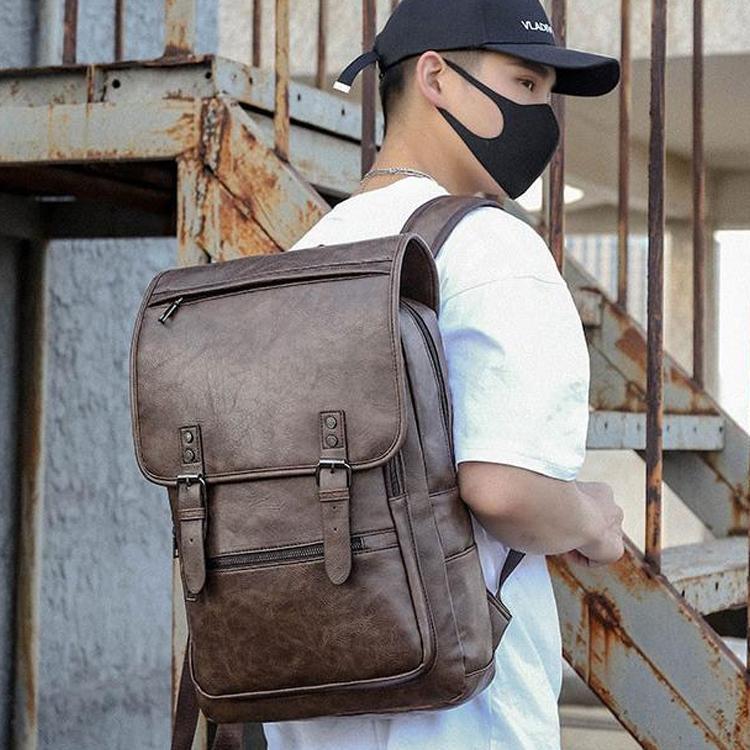 楽天ECフェンスショップリュック メンズ リュックサック pu革　デイパック　ビジネス　バックパック　レザー　通勤通学　旅行　出張　アウトドア　自転車鞄　カバン　男女兼用