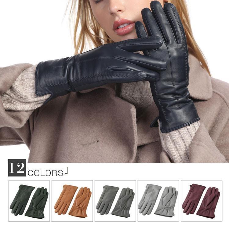 本革手袋　レディース　グローブ　レザーグローブ　レザー手袋　glove おしゃれ バイク手袋　バイクグ..