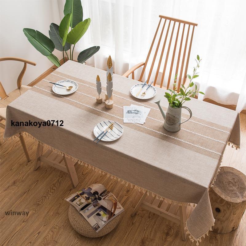 食卓クロス 食卓掛け テーブル掛け テーブルクロス 大判 北欧 洗える 撥水加工 リネン 140×240cm 140×260cm 140×300cm 屋内 室内 柔らかい 4人掛け 8人掛け