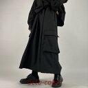 ワイドパンツ スカート風 レディース 袴パンツ 個性的 ズボン ストリート 原宿ファッション 9分丈 バンド