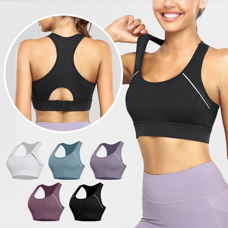 スポーツブラ ヨガウェア トップス ブラトップ 揺れない タンクトップ 縫い付けカップ 吸汗速乾 ストレ..