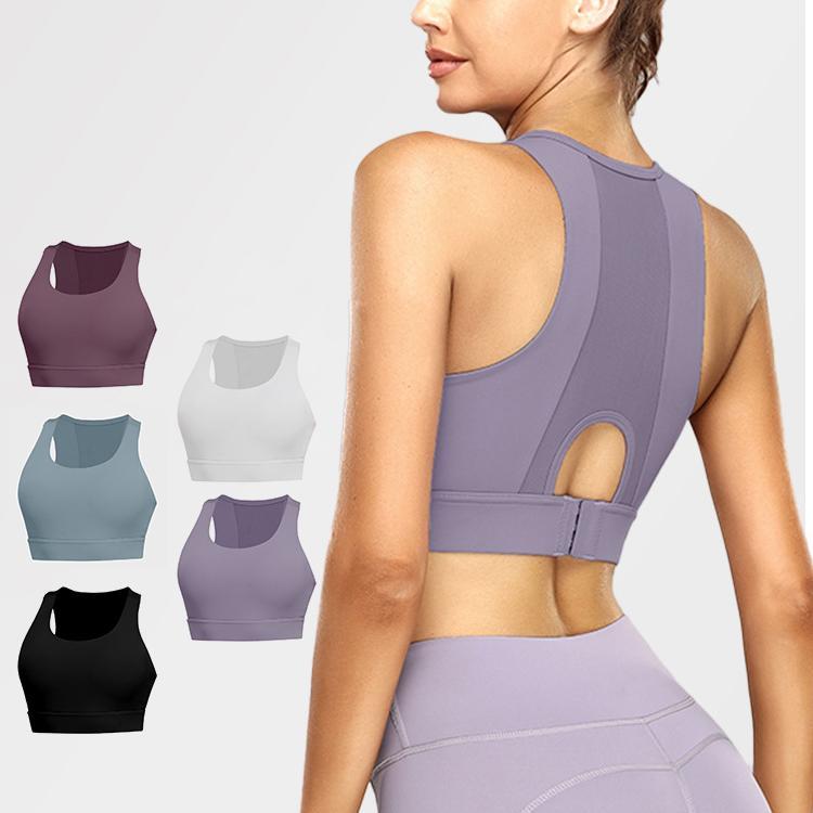 スポーツブラ ヨガウェア ブラトップ 揺れない タンクトップ トップス 縫い付けカップ 吸汗速乾 ストレッチ