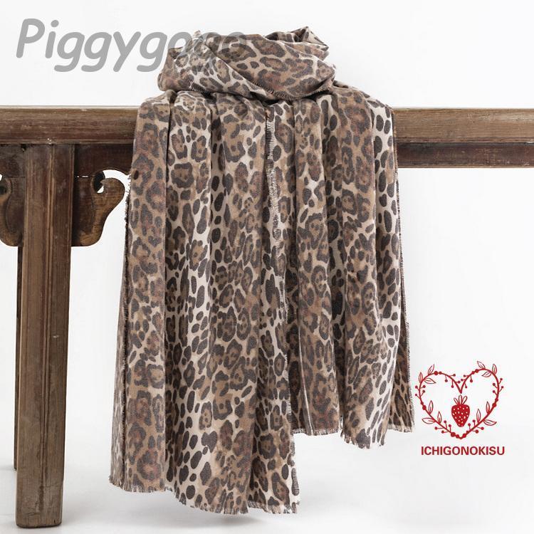 ストール レオパード柄 カシミヤ タッチ 大判 肩掛け ひざ掛け ショール 着物 羽織 防寒 秋冬 レディース 母の日 ホワイトデー 2025