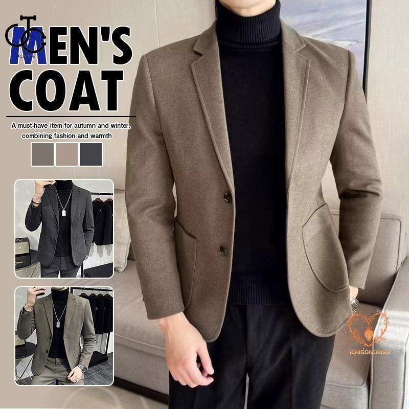 テーラードジャケット メンズ ジャケット ビジネス アウター コート ブレザー 秋冬 無地 スリム 紳士 結婚式 卒業式