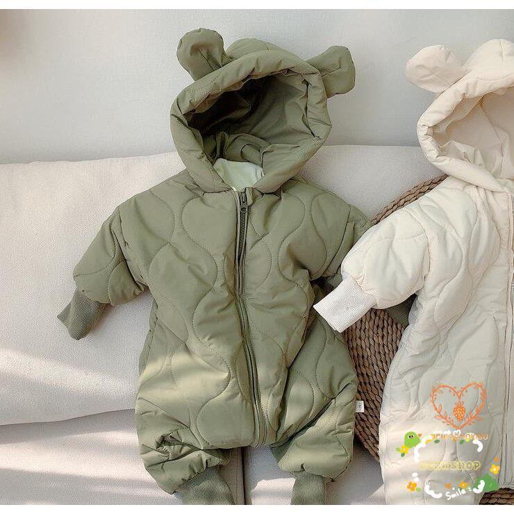ベビー服 冬 カバーオール 赤ちゃん ロンパース もこもこ フード付き 中綿コートボア キッズ 男の子 女..