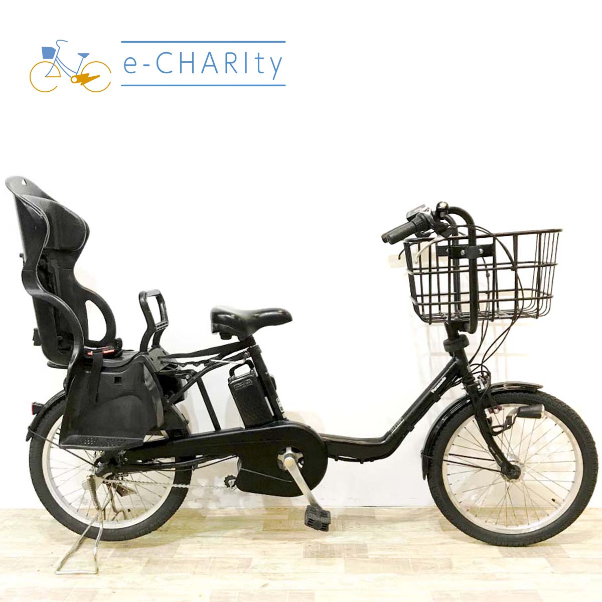 【中古】 電動自転車 子ども乗せ 子供乗せ パナソニック ギュットミニDX ブラック ...