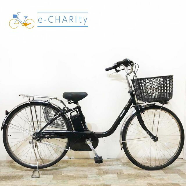【8日間限定★3000円OFFクーポン配布】【中古】【大坂・兵庫・京都限定】 電動自転車 ママチャリ パナソニック ビビ FX ブラック 26インチ KU061 神戸 電動アシスト自転車