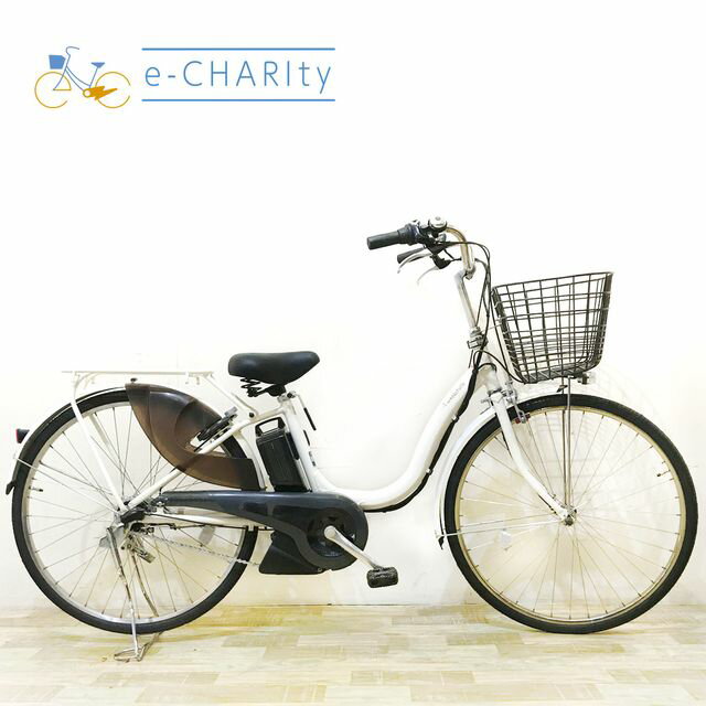 【4日間限定★3000円OFFクーポン配布】【中古】 電動自転車 ママチャリ ヤマハ PAS ナチュラ L DX ホワイト 26インチ KZ047 電動アシスト自転車 【神戸在庫】