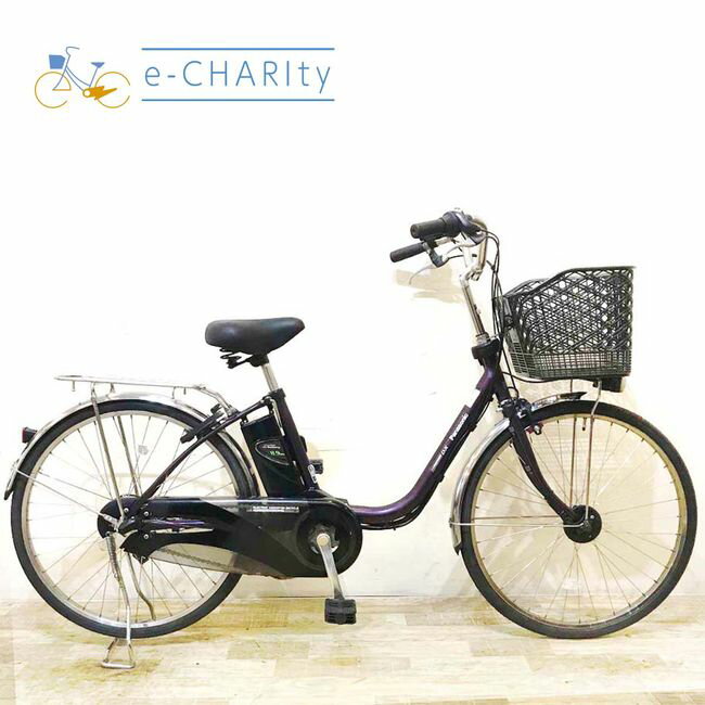 【8日間限定★3000円OFFクーポン配布】【中古】 電動自転車 ママチャリ パナソニック ビビ DX パープル 24インチ KA035 電動アシスト自転車 【神戸在庫】